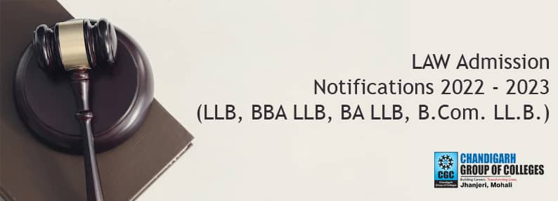 LAW Admission 2022 - 2023 (LLB, BA LLB, BBA LLB, B.Com LLB)