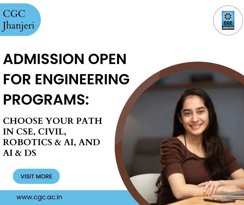 Admission Open for Engineering Programs: Choose Your Path in CSE, Civil, Robotics & AI, and AI & DS