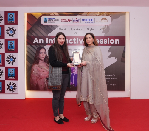  Renowned Designer Amanjot Kaur Brar Illuminates Fashion Aspirants at CGC Mohali (Jhanjeri)