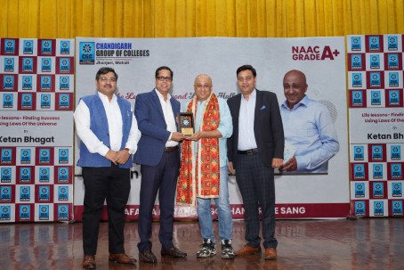 Renowned Author Ketan Bhagat Enlightens the students at CGC Jhanjeri