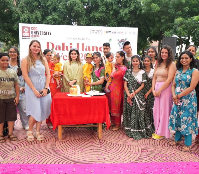 CGC University Mohali Rejoiced in the Festive Spirit of Dahi Handi