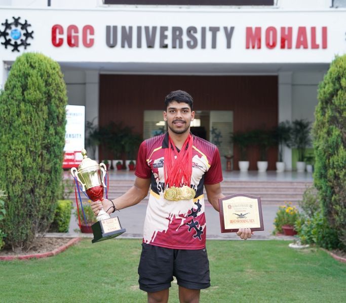 CGC University, Mohali Clinches Winner’s Trophy at IKGPTU Swimming (M) Inter-College Tournament 2025