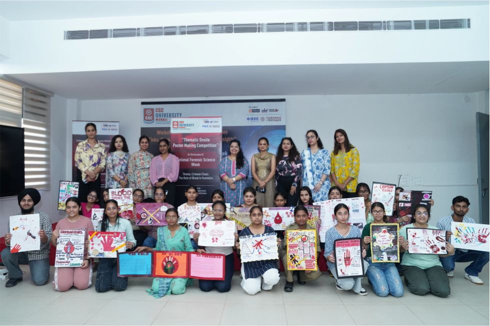 Crimson Clues: Exploring the Role of Blood in Forensics – Poster Making Competition at CGC Universit