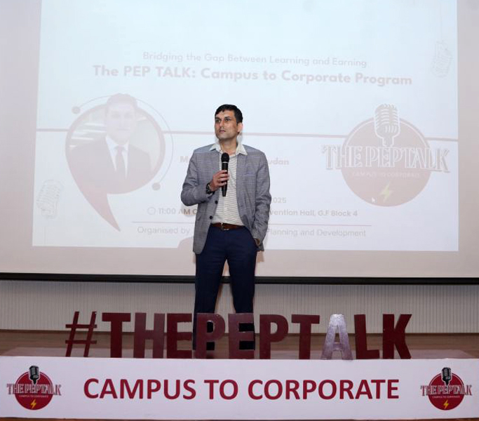 CGC University Hosts WNS India Campus Head for Inspiring Pep Talk