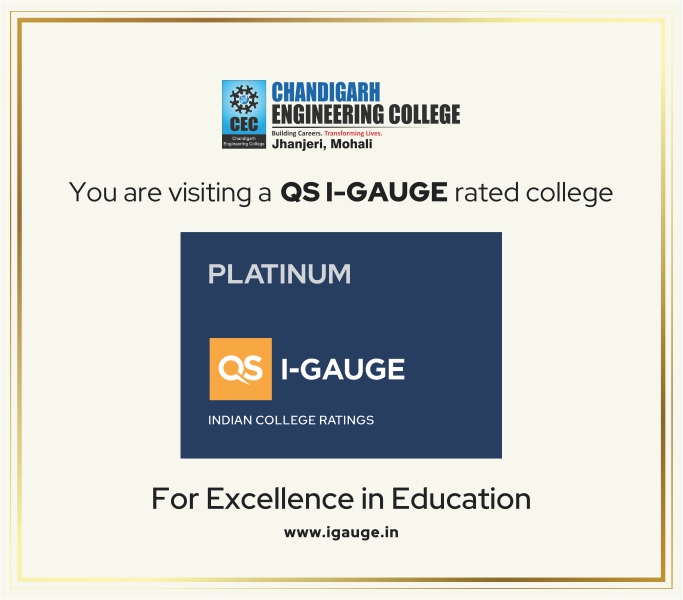 CGC Jhanjeri Becomes First in North India to Achieve QS I-GAUGE Platinum Rating Across All Parameters