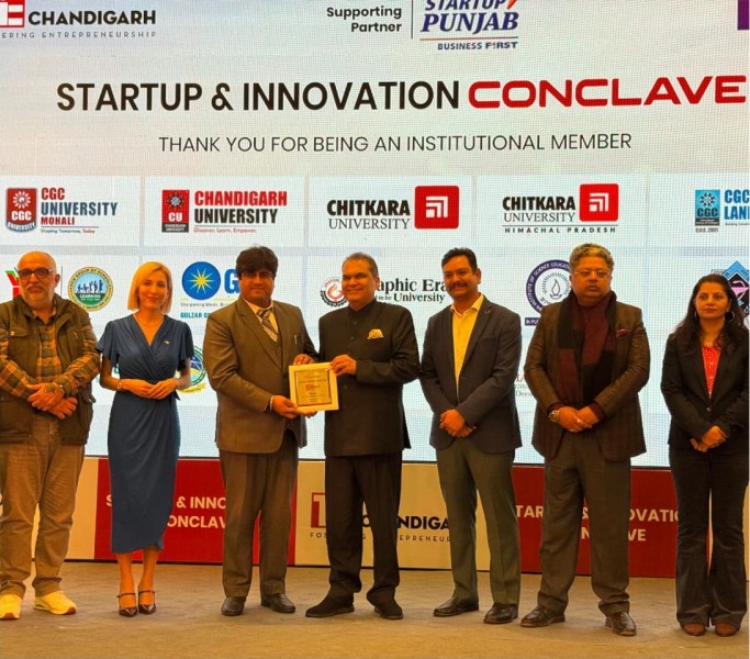 GC University Felicitated by Hon’ble Cabinet Minister at Startup & Innovation Conclave 2025
